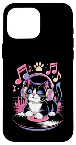 Cute DJ Cat With Headphones Spinning Vinyl And Music Notes Hülle für iPhone 16 Pro Max Cute DJ Cat With Headphones Spinning Vinyl And Music Notes Hülle für iPhone 16 Pro Max von DJ Cat Vibes For Music Lovers And Cute Feline Fans