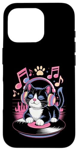 Cute DJ Cat With Headphones Spinning Vinyl And Music Notes Hülle für iPhone 16 Pro Cute DJ Cat With Headphones Spinning Vinyl And Music Notes Hülle für iPhone 16 Pro von DJ Cat Vibes For Music Lovers And Cute Feline Fans
