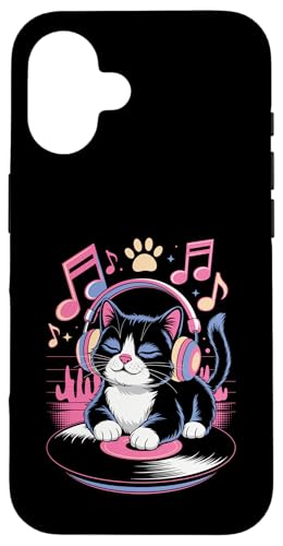 Cute DJ Cat With Headphones Spinning Vinyl And Music Notes Hülle für iPhone 16 Cute DJ Cat With Headphones Spinning Vinyl And Music Notes Hülle für iPhone 16 von DJ Cat Vibes For Music Lovers And Cute Feline Fans