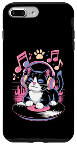 Cute DJ Cat With Headphones Spinning Vinyl And Music Notes Hülle für iPhone 7 Plus/8 Plus Cute DJ Cat With Headphones Spinning Vinyl And Music Notes Hülle für iPhone 7 Plus/8 Plus von DJ Cat Vibes For Music Lovers And Cute Feline Fans
