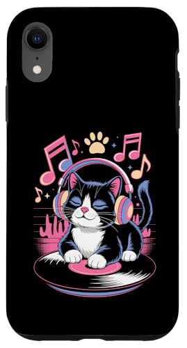 Cute DJ Cat With Headphones Spinning Vinyl And Music Notes Hülle für iPhone XR Cute DJ Cat With Headphones Spinning Vinyl And Music Notes Hülle für iPhone XR von DJ Cat Vibes For Music Lovers And Cute Feline Fans