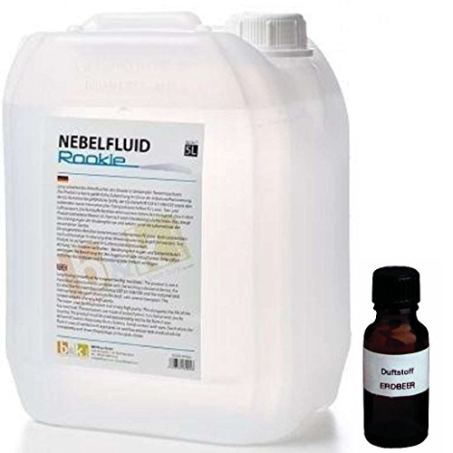 5 Liter DJPower Nebelfluid ROOKIE + 30 ml Duftstoff Erdbeere, Smoke-Fluid, Nebel-Fluid-Flüssigkeit für Nebelmaschine 5 Liter DJPower Nebelfluid ROOKIE + 30 ml Duftstoff Erdbeere, Smoke-Fluid, Nebel-Fluid-Flüssigkeit für Nebelmaschine von DJPower