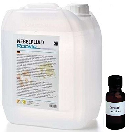5 Liter DJPower Nebelfluid ROOKIE + 30 ml Duftstoff Pina Colada, Smoke-Fluid, Nebel-Fluid-Flüssigkeit für Nebelmaschine 5 Liter DJPower Nebelfluid ROOKIE + 30 ml Duftstoff Pina Colada, Smoke-Fluid, Nebel-Fluid-Flüssigkeit für Nebelmaschine von DJPower