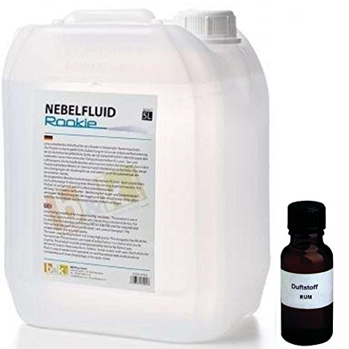 5 Liter DJPower Nebelfluid ROOKIE + 30 ml Duftstoff Rum, Smoke-Fluid, Nebel-Fluid-Flüssigkeit für Nebelmaschine 5 Liter DJPower Nebelfluid ROOKIE + 30 ml Duftstoff Rum, Smoke-Fluid, Nebel-Fluid-Flüssigkeit für Nebelmaschine von DJPower