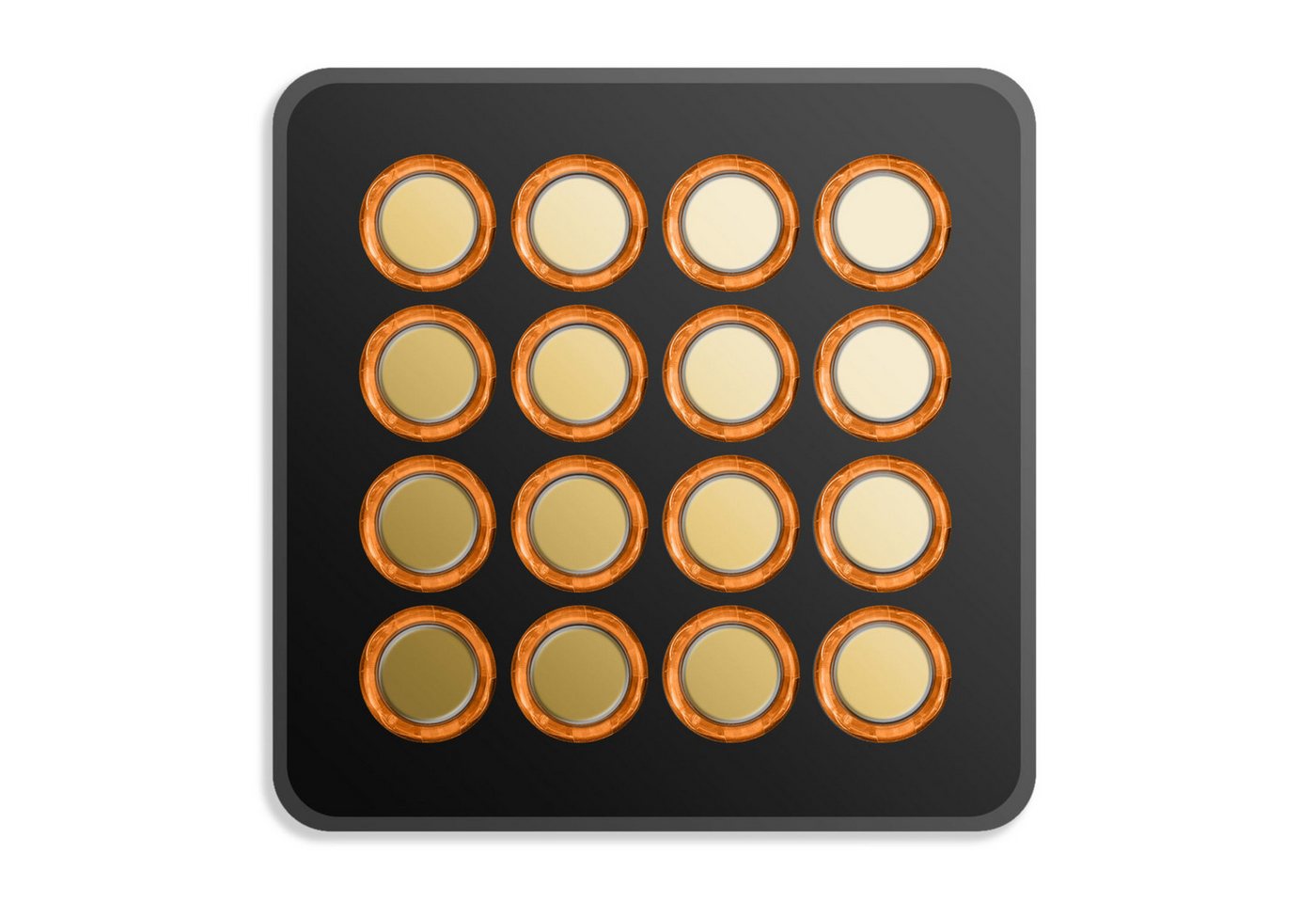 DJ TECHTOOLS DJ Controller, Midi Fighter Spectra, Gold Limited Edition - DJ Controller von DJ TECHTOOLS