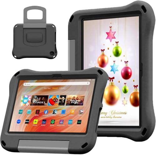 10inch Tablet-Schutzhülle für Kinder(Version 2023/2021),DJ&RPPQ - leicht, kindersicher, stoßfester Griff und Ständer,kinderfreundliche Schutzhülle,Nicht kompatibel mit iPad Samsung.Black von DJ&RPPQ