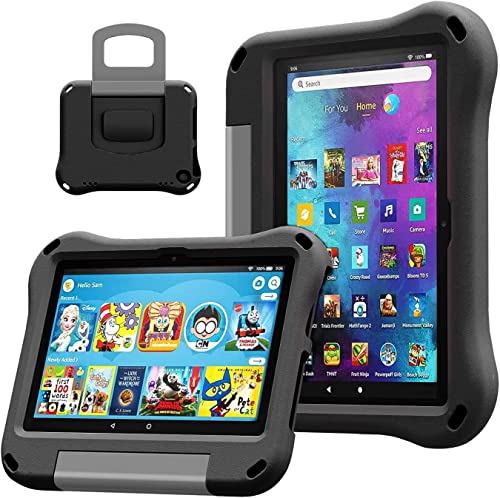 2023 New 8 inch Tablet Case for Kids - Light Weight Anti Slip Shockproof Kids Friendly Case.Black von DJ&RPPQ