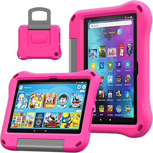 DJ&RPPQ Max 11 Light Eva Foam Shockproof Kids Case with Stand Handle Holder Kid-Proof Case (2023 Release). Incompatible with iPad Samsung, Rose von DJ&RPPQ