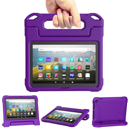 DJ&RPPQ Tablet-Hülle für Kinder, inkompatibles iPad TCL, stoßfest, kindersicher, für 8-Zoll-Tablet, Violett DJ&RPPQ Tablet-Hülle für Kinder, inkompatibles iPad TCL, stoßfest, kindersicher, für 8-Zoll-Tablet, Violett von DJ&RPPQ