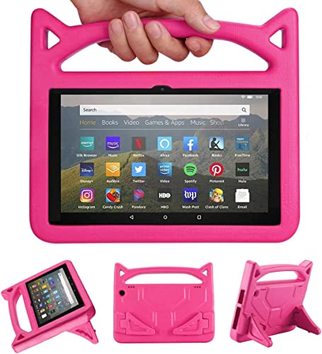 Fire HD 8 Tablet Case,Fire Tablet 8 Case,Amazon Fire HD 8 Tablet Case,Lightweight Kids Case with Handle Stand for Amazon Kindle Fire HD 8/8 Plus(12th/10th Generation,2022/2020 Release),Pink von DJ&RPPQ