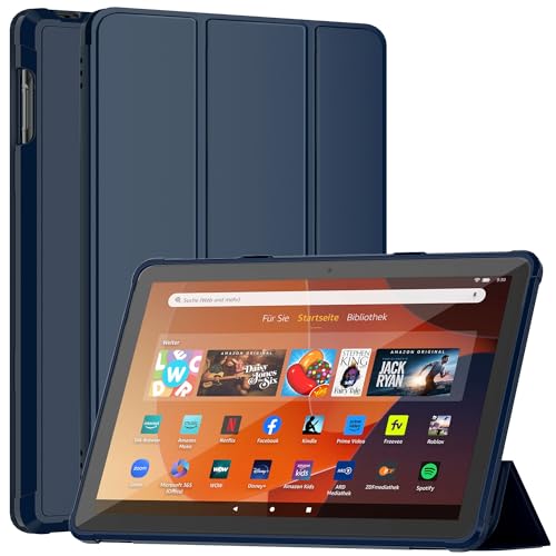 Tuatara Schutzhülle für Tablets mit 25,4 cm (10 Zoll), robust, Unibody-Hybrid-Schutzhülle mit Ständer, kompatibel mit iPad, Samsung, DJ&RPPQ mit integriertem Displayschutz, Marineblau von DJ&RPPQ