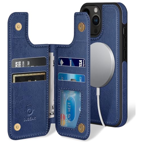 DJBEAR Schutzhülle für iPhone 14 Pro Max 17 cm (6,7 Zoll), kompatibel mit Magsafe, Klapphülle, magnetisch, 2-in-1, abnehmbar, RFID-Blockierung, stoßfest, für Damen und Herren, für Apple 14 ProMax, von DJBEAR
