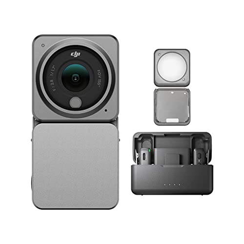 DJI Action 2 Power Vlog Combo (32 GB) mit magnetischer Schutzhülle – 4K-Action-Kamera mit Power-Modul, Verlängerungsstab, 155° Sichtfeld, magnetischen Befestigungen, Stabilisierung, ideal zum Vlogging von DJI