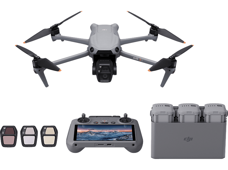 DJI Air 3S Fly More Combo (DJI RC 2) Mini-Kameradrohne, Grau von DJI