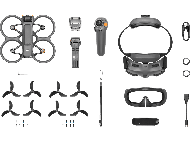 DJI Avata 2 Fly More Combo (Single Battery) Kameradrohne, Schwarz von DJI