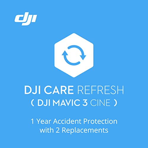 DJI Care Refresh für DJI Mavic 3 Cine（1-Jahresplan). Bis zu 2 Ersatzgeräte in 1 Jahr, um Wasserschäden, Kollisionen und Flyaway abzudecken von DJI