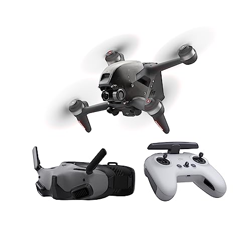 DJI FPV Explorer Combo, Intensives Flugerlebnis, 4K /60fps Super-Weitwinkel 150° Sichtfeld, 10-km-HD-Videoübertragung mit niedriger Latenz, Notbremse und Hover, Drohnenansicht aus der Ich-Perspektive von DJI