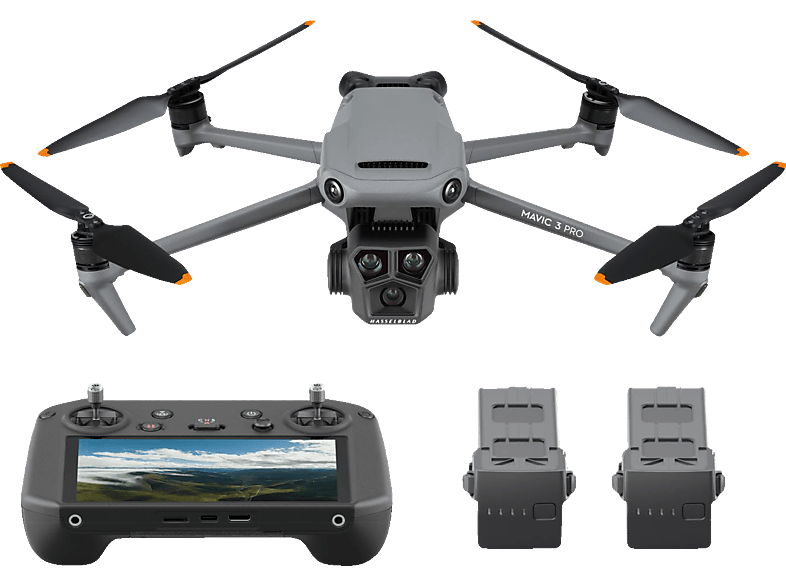 DJI Mavic 3 Pro Fly More Combo (DJI RC Pro) Drohne, Grau/Schwarz von DJI