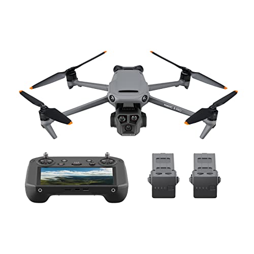 DJI Mavic 3 Pro Fly More Combo mit DJI RC Pro (leuchtstarker Bildschirm), 4/3 CMOS Hasselblad-Kamera, drei Intelligent Flight Batteries, Ladestation, ND-Filterset, Kameradrohne für Erwachsene von DJI