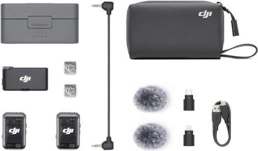 DJI Mic 2 - 50 - 20000 Hz - 21 dB - 120 dB - Omnidirektional - Kabellos - Bluetooth (161301) von DJI