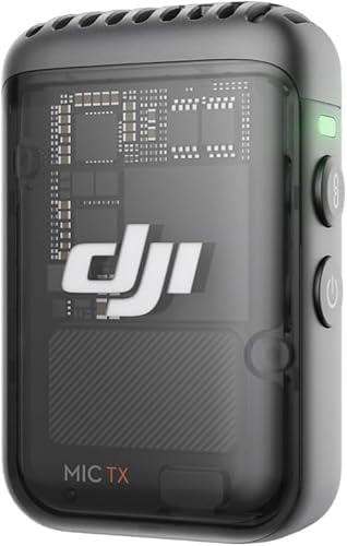 DJI Mic 2-Sender (Schattenschwarz), kabelloses Mikrofon mit intelligenter Rauschunterdrückung, 14 Stunden interne Aufnahme, 6 Stunden Akkulaufzeit, magnetische Befestigung, Bluetooth-Mikrofon von DJI