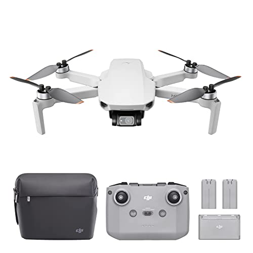 DJI Mini 2 Fly ‎More ‎Combo, Ultraleichte faltbare Kameradrohne, 3-Achsen-Gimbal mit 4K Kamera, 12 MP, 31 min Flugzeit, drei Akkus, OcuSync 2.0 10 km HD-Videoübertragung, Drohne für Einsteiger, Grau von DJI