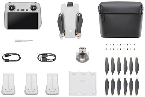 DJI Mini 3 Fly More Combo (RC) inkl. Smart Controller Quadrocopter RtF Kameraflug Hellgrau von DJI