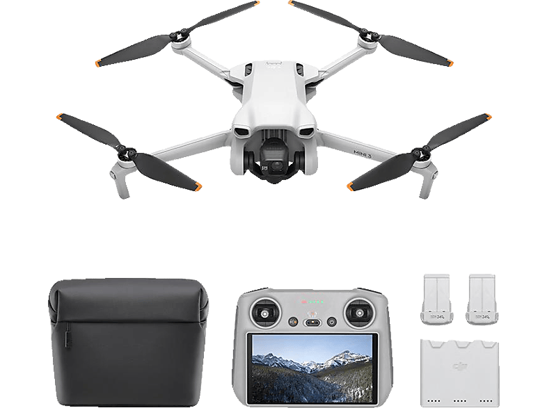 DJI Mini 3 Fly More Combo & RC Drohne, Grau/Weiß von DJI