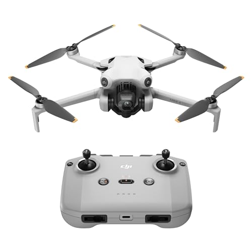 DJI Mini 4 Pro (DJI RC-N2 Fernsteuerung), faltbare Mini-Drohne mit 4K HDR-Videokamera für Erwachsene, unter 249 g, 34 Minuten Flugzeit, 20 km max. Video-Übertragungsreichweite, C0 von DJI