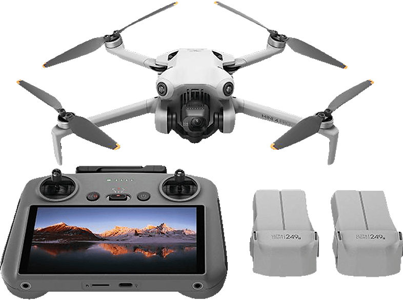 DJI Mini 4 Pro Fly More Combo (DJI RC 2) Mini-Kameradrohne, Grau von DJI