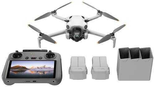 DJI Mini 4 Pro Fly More Combo (RC 2) inkl. Smart Controller Quadrocopter RtF Kameraflug Hellgrau (ma von DJI