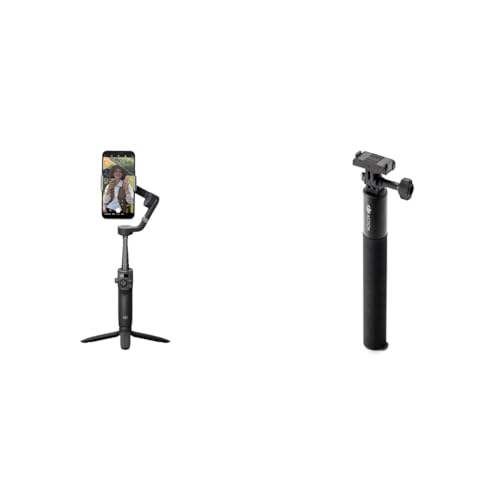 DJI OSMO Mobile 6 Smartphone-Stabilisator, dreiachsig für Telefone & Osmo ‎Action ‎Verlängerungsstabset (1,5 m), kompatibel mit Osmo Action 3, Osmo Action 4 von DJI