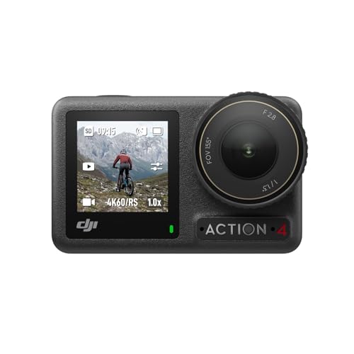 DJI Osmo Action 4 Standard-Combo – 4K/120fps wasserdichte Action-Kamera mit einem 1/1,3-Zoll-Sensor, atemberaubende Low-Light-Aufnahmen, 10-Bit- und D-Log M-Farbleistung, langlebiger 1.770 mAh-Akku DJI Osmo Action 4 Standard-Combo – 4K/120fps wasserdichte Action-Kamera mit einem 1/1,3-Zoll-Sensor, atemberaubende Low-Light-Aufnahmen, 10-Bit- und D-Log M-Farbleistung, langlebiger 1.770 mAh-Akku von DJI