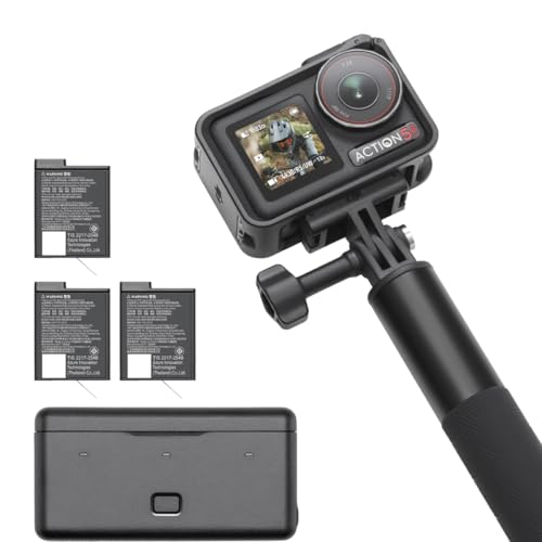 DJI Osmo Action 5 Pro Adventure Combo, Action-Kamera 4K mit 1/1.3" Sensor, 12 Std. verlängerte Akkulaufzeit mit 3 Akkus, Stabilisierung, Zwei OLED Touchscreens, Mini-Action-Kamera für Reisen, Vlog DJI Osmo Action 5 Pro Adventure Combo, Action-Kamera 4K mit 1/1.3" Sensor, 12 Std. verlängerte Akkulaufzeit mit 3 Akkus, Stabilisierung, Zwei OLED Touchscreens, Mini-Action-Kamera für Reisen, Vlog von DJI