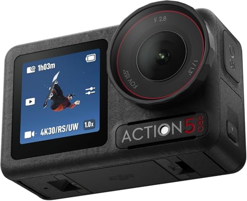 DJI Osmo Action 5 Pro Standard Combo, wasserdichte Kamera mit 1/1,3“ Sensor, 4K/120fps Video, Motivverfolgung, Stabilisierung, Dual OLED Touchscreens, Action Kamera 4K Ideal für Sport, Vlog DJI Osmo Action 5 Pro Standard Combo, wasserdichte Kamera mit 1/1,3“ Sensor, 4K/120fps Video, Motivverfolgung, Stabilisierung, Dual OLED Touchscreens, Action Kamera 4K Ideal für Sport, Vlog von DJI