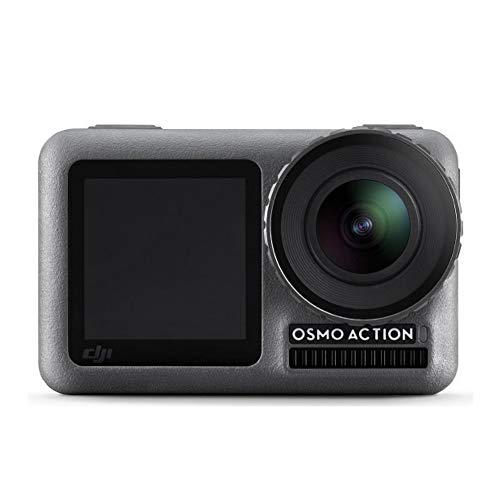 DJI Osmo Action Cam - Digitale Actionkamera mit 2 Bildschirmen 11m wasserdicht 4K HDR-Video 12MP 145° Winkelobjektiv Kamera, Schwarz von DJI