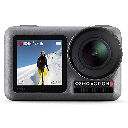 DJI Osmo Action Cam - Digitale Actionkamera mit 2 Bildschirmen 11m wasserdicht 4K HDR-Video 12MP 145° Winkelobjektiv Kamera, Schwarz DJI Osmo Action Cam - Digitale Actionkamera mit 2 Bildschirmen 11m wasserdicht 4K HDR-Video 12MP 145° Winkelobjektiv Kamera, Schwarz von DJI