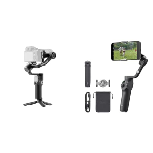 DJI RS 3 Mini & Osmo Mobile 6 Gimbal-Stabilisator für Smartphones, 3-Achsen-Handy-Gimbal, integrierter Verlängerungsstab, Objektverfolgung, tragbar und faltbar, Vlogging, YouTube TikTok, Slate Gray von DJI