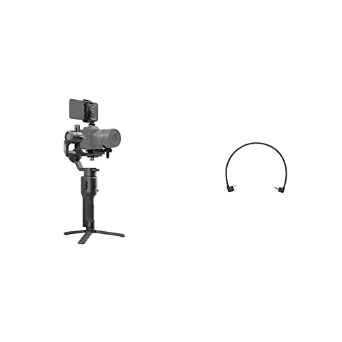 DJI Ronin-SC Gimbal, Einhandgimbal für spiegellose Kamerasysteme, Ungehinderte Rollachse, Kompatibel mit Sony, Panasonic, Lumix, Nikon und Canon & Ronin-SC RSS-Steuerkabel für Fujifilm - 20 cm von DJI