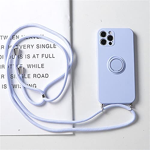 DJIELE Ringhalter-Gurt-Hülle für iPhone 13 12 Pro Mini XS Max XR X SE 2020 7 8 Plus 11 Pro Crossbody Cord Lanyard Magnetische TPU-Abdeckung, Blau, Lila, für iPhone 12 Mini DJIELE Ringhalter-Gurt-Hülle für iPhone 13 12 Pro Mini XS Max XR X SE 2020 7 8 Plus 11 Pro Crossbody Cord Lanyard Magnetische TPU-Abdeckung, Blau, Lila, für iPhone 12 Mini von DJIELE