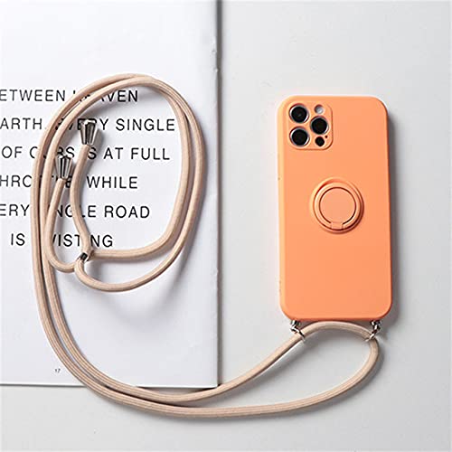 DJIELE Ringhalter-Gurt-Hülle für iPhone 13 12 Pro Mini XS Max XR X SE 2020 7 8 Plus 11 Pro Crossbody Cord Lanyard Magnetische TPU-Abdeckung, orange, für iPhone SE 2020 DJIELE Ringhalter-Gurt-Hülle für iPhone 13 12 Pro Mini XS Max XR X SE 2020 7 8 Plus 11 Pro Crossbody Cord Lanyard Magnetische TPU-Abdeckung, orange, für iPhone SE 2020 von DJIELE