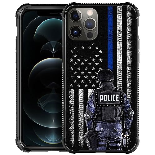 DJSOK Kompatibel mit Hülle für iPhone 11 Hülle, US Polizei Blau Amerikanische Flagge iPhone 11 HüllenGeeignet für coole und stoßfeste Handyhüllen für Jungen und Mädchen von DJSOK