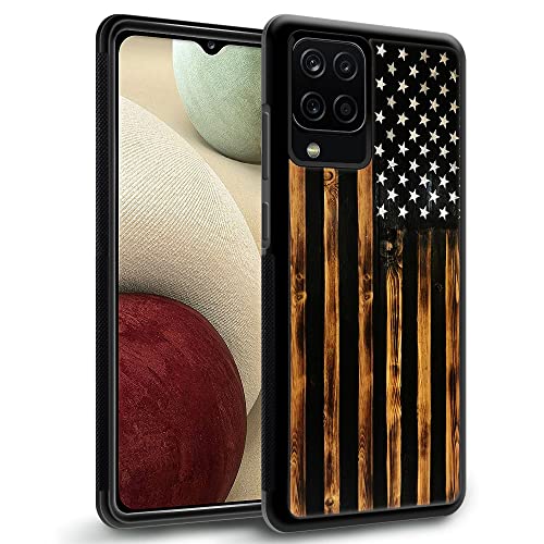 DJSOK Schutzhülle für Samsung Galaxy A42 5G, luxuriöses Muster, stoßfest, robust, klassische Holzmaserung, alte Flagge von DJSOK
