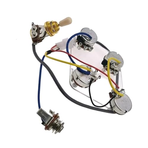 Gitarren Kabelbaumsatz 1 Pickup-Kabelsatz für LP-E-Gitarre 1 Kippschalter 4 Potentiometer 1 Buchse Gitarren Kabelbaumsatz 1 Pickup-Kabelsatz für LP-E-Gitarre 1 Kippschalter 4 Potentiometer 1 Buchse von DJYUIOT