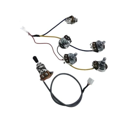Gitarren Kabelbaumsatz 1 Set Elektrische Gitarre Pickup Harness mit 1 Kippschalter 4 Potentiometer 1 für LP Gitarren Kabelbaumsatz 1 Set Elektrische Gitarre Pickup Harness mit 1 Kippschalter 4 Potentiometer 1 für LP von DJYUIOT