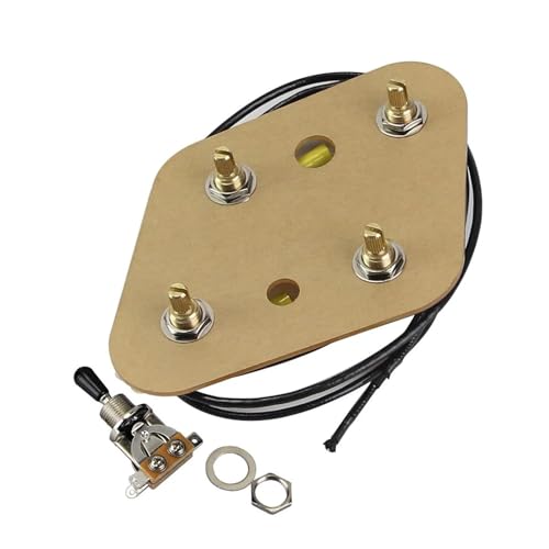 Gitarren Kabelbaumsatz 2T2V vorverdrahteter Kabelbaumsatz 500 K Dreiwegeschalter für LP-E-Gitarre Gitarren Kabelbaumsatz 2T2V vorverdrahteter Kabelbaumsatz 500 K Dreiwegeschalter für LP-E-Gitarre von DJYUIOT