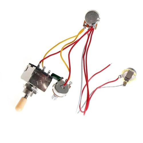 Gitarren Kabelbaumsatz 3-Wege-1V1T-500k-Lautstärke-Gitarrenkabelbaum für LP Gitarren Kabelbaumsatz 3-Wege-1V1T-500k-Lautstärke-Gitarrenkabelbaum für LP von DJYUIOT