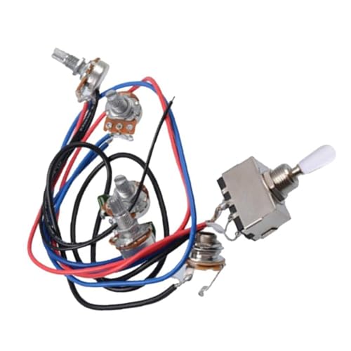 Gitarren Kabelbaumsatz Für LP Elektrische Gitarre Pickup Kabelbaum Kit 2T2V 500K Potentiometer Drei Weg Schalter mit Doppel Spule Stil Gitarren Kabelbaumsatz Für LP Elektrische Gitarre Pickup Kabelbaum Kit 2T2V 500K Potentiometer Drei Weg Schalter mit Doppel Spule Stil von DJYUIOT
