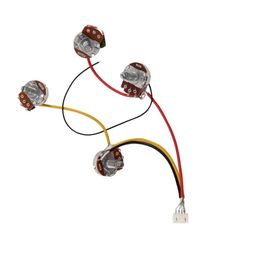 Gitarren Kabelbaumsatz Kabelbaum für LP-E-Gitarren-Tonabnehmerschaltung 2T2V 500K Potentiometer Dreipositionsschalter Gitarren Kabelbaumsatz Kabelbaum für LP-E-Gitarren-Tonabnehmerschaltung 2T2V 500K Potentiometer Dreipositionsschalter von DJYUIOT