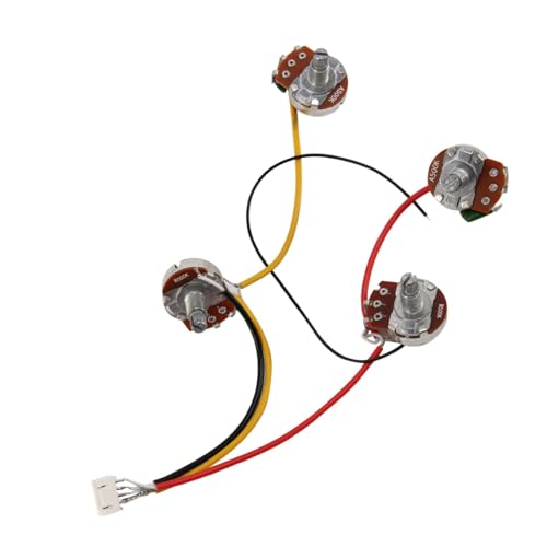 Gitarren Kabelbaumsatz Pickup Circuit Harness 2T2V 500K Potentiometer Drei weg Schalter Für LP Elektrische Gitarre Gitarren Kabelbaumsatz Pickup Circuit Harness 2T2V 500K Potentiometer Drei weg Schalter Für LP Elektrische Gitarre von DJYUIOT